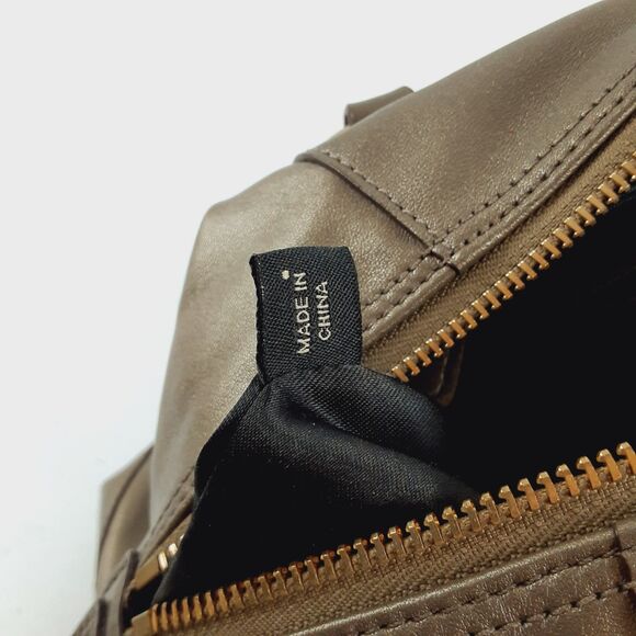 Coach 15445 Ashley Metallic Bronze Leather Satchel Shoulder Bag Convertible Bag - Picture 7 of 16